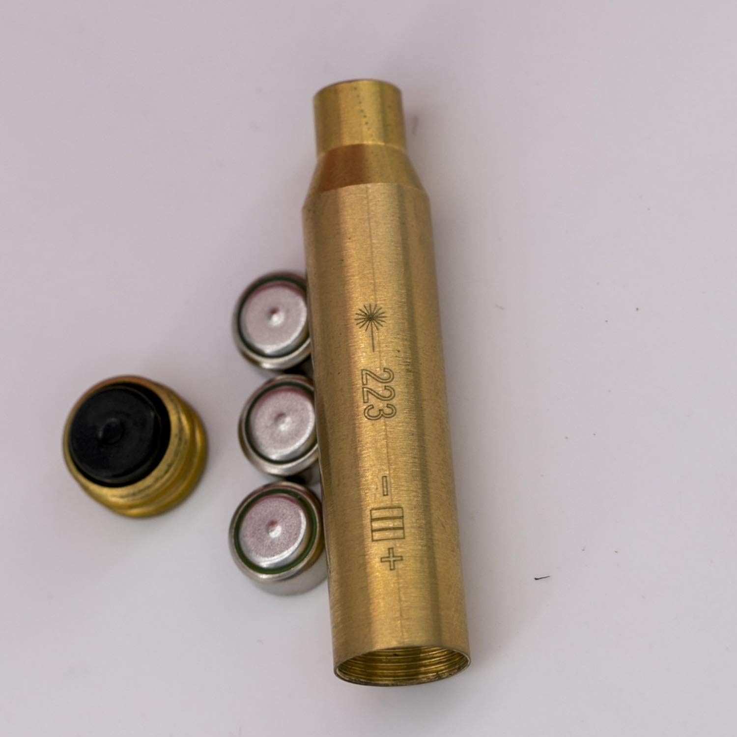 MAYMOC 223 Bore Sight Red Dot Cartridge with 2 Sets of Batteries, Black, CM - Image 5