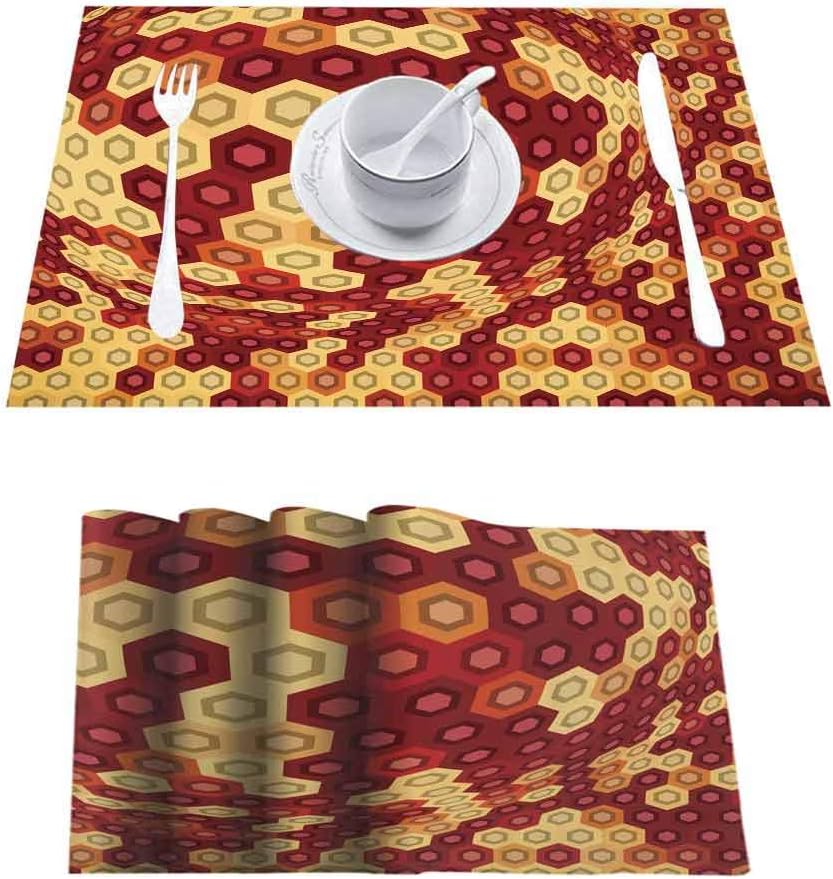 Placemats Heat Resistant Table Mats Wipe Clean, Abstract background1111111113, Dinner Party
