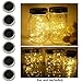 6 Pack Mason Jar Lights, 10 LED Solar Warm White Fairy String Lights Lids Insert for Garden Deck Patio Party Wedding Christmas Decorative Lighting Fit for Regular Mouth Jars