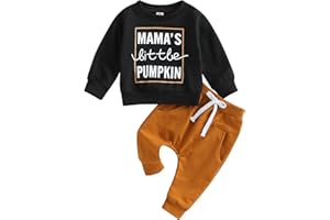 ALLSHOPE Toddler Baby Boy Clothes Set Letter Print Long Sleeve Sweatshirt Top Jogger Pants Cute Newborn Infant Fall Winter Outfit