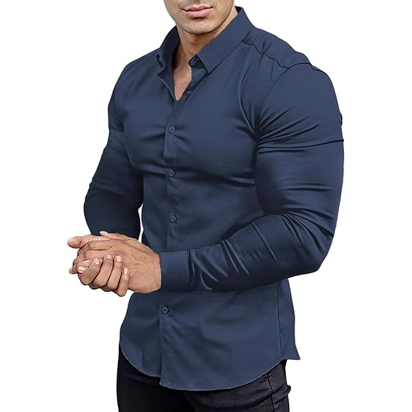 Chemise Huk Tide Point Manches Longues Homme - Bleu Marolina, Taille M - Neuve