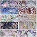 WOKOTO 10 Rolls Shell Pattern Starry Sky Nail Transfer Foil Stickers Wraps Transfer Decals Marble Nail Foil for Nails Art (1.0inchs*39.4inchs / 2.5cm*100cm)