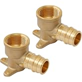 SUNGATOR 2 Pack PEX-A Expansion 3/4" x 3/4" Female NPT Drop Ear Elbow | Brass Expansion Fittings, ONLY For PEX-A Pipe, ASTM F1960