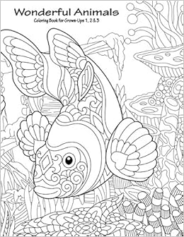 Amazon Com Wonderful Animals Coloring Book For Grown Ups 1 2 3 Snels Nick Books