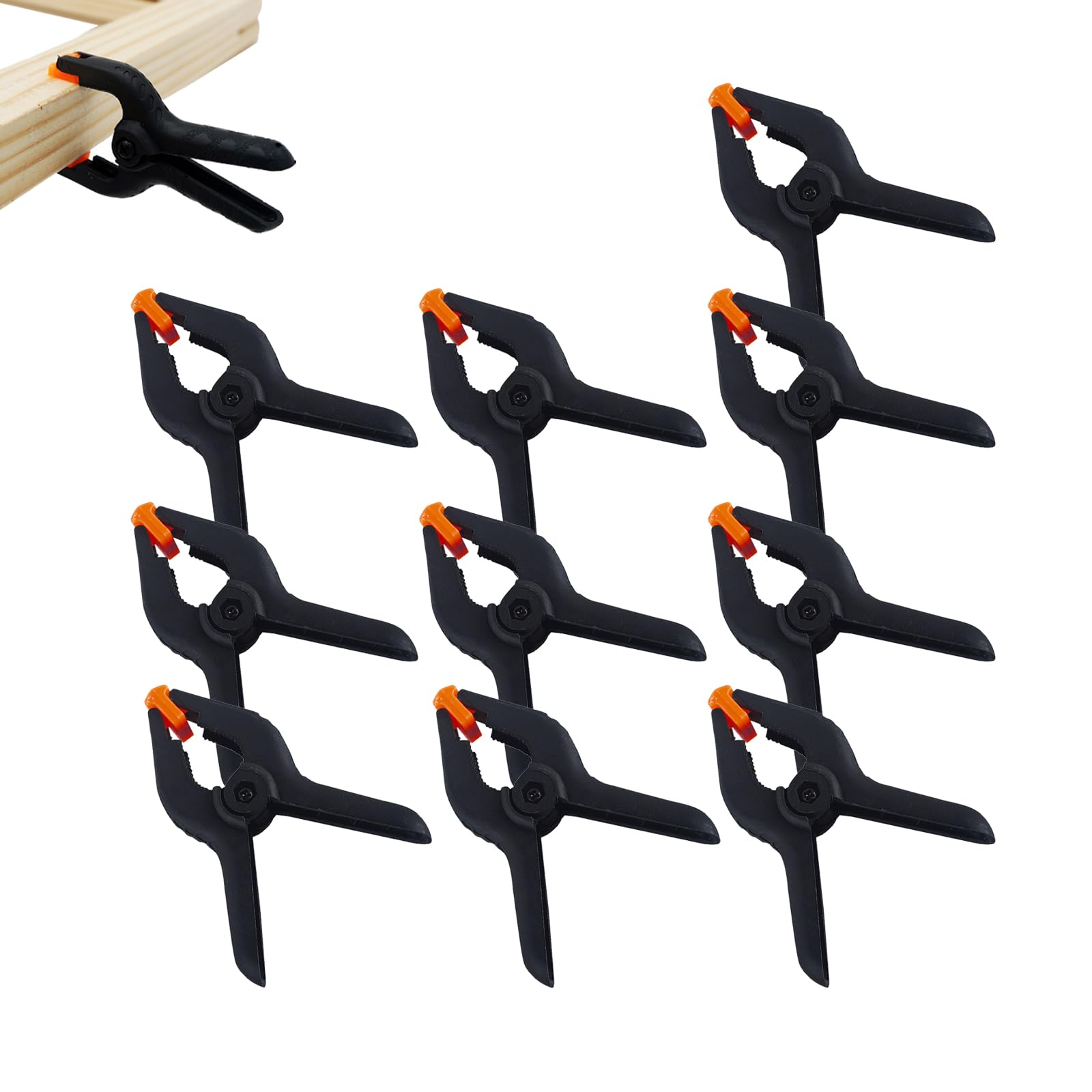 Photo 1 of 10 Pack Plastic Spring Clamps, 3.5inch Small Heavy Duty Clips for Crafts, Backdrop Stand, Photography Studios