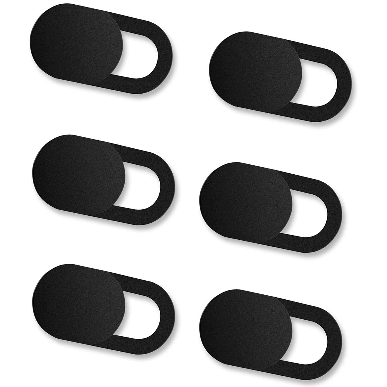 ivoler [6 Pack] Webcam Cover Slider for Privacy, 0.027in Ultra Thin Design Web Camera Cover Slide for Laptop, Desktop, PC, Tablet, Smartphone and More - (Black)