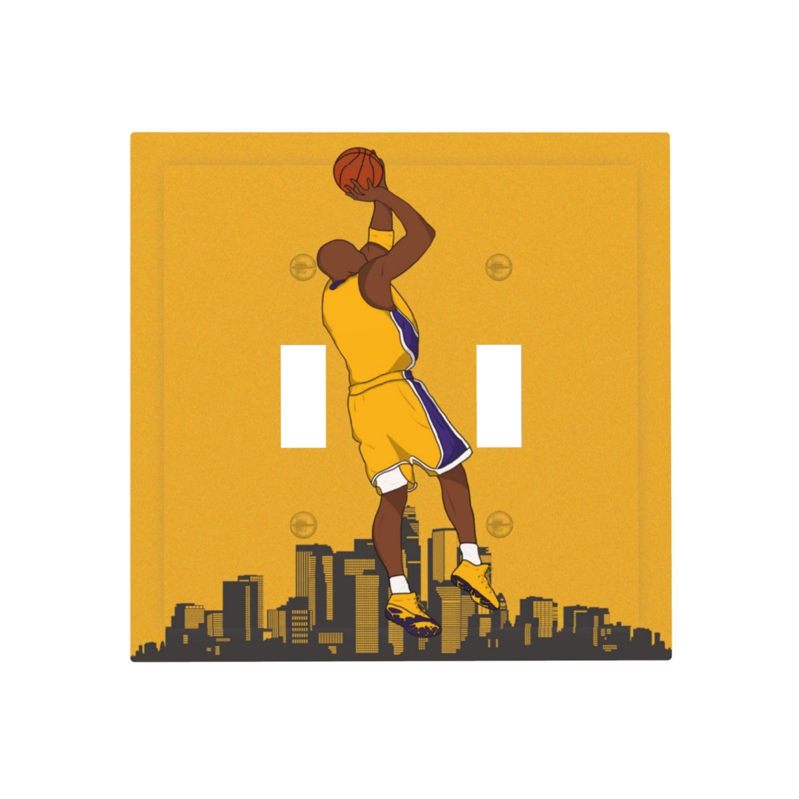 Xuejiaku Light Switch Cover Cartoon Basketball