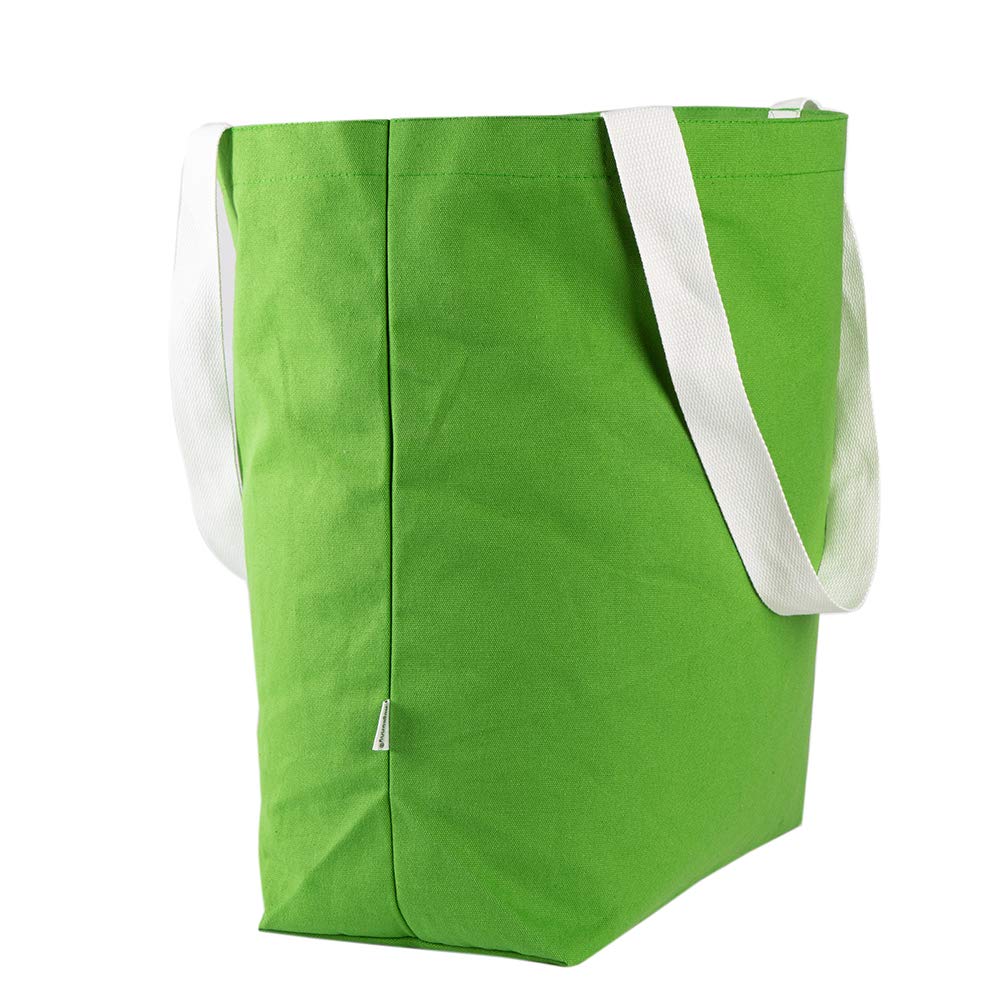 Augbunny Durable 100% Cotton 12oz Canvas Heavy Duty Extra Large Grocery Bag Beach Tote Shopping Bag Multi Purpose Tote.