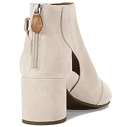 MOOMMO Women Open Toe Sandals Booties Heeled Ivory