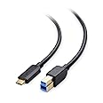 Cable Matters USB C to USB B 3.0 Cable 3.3 ft (USB C to USB Type B 3.0, 3.0 USB B to USB C) in Black