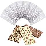 AIKEFOO Break-Apart Chocolate Molds,Set of 8 Packs Non-Stick Energy Bar Molds,Candy molds Food contact materials Transparent