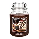 Village Candle Large Fragranced Candle Jar - 17cm x 10cm - 26oz (1219g)- Brownie Delight - upto 170 hours burn time