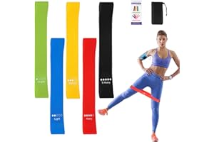 HPERYCAL Exercise Bands Resistance Loop Multipurpose - Perfect Exercise Companion for Fitness, Stretching, Strength Training, Physical Therapy, Booty Legs, Crossfit Training, Suitable for Everyone, Pack of 5