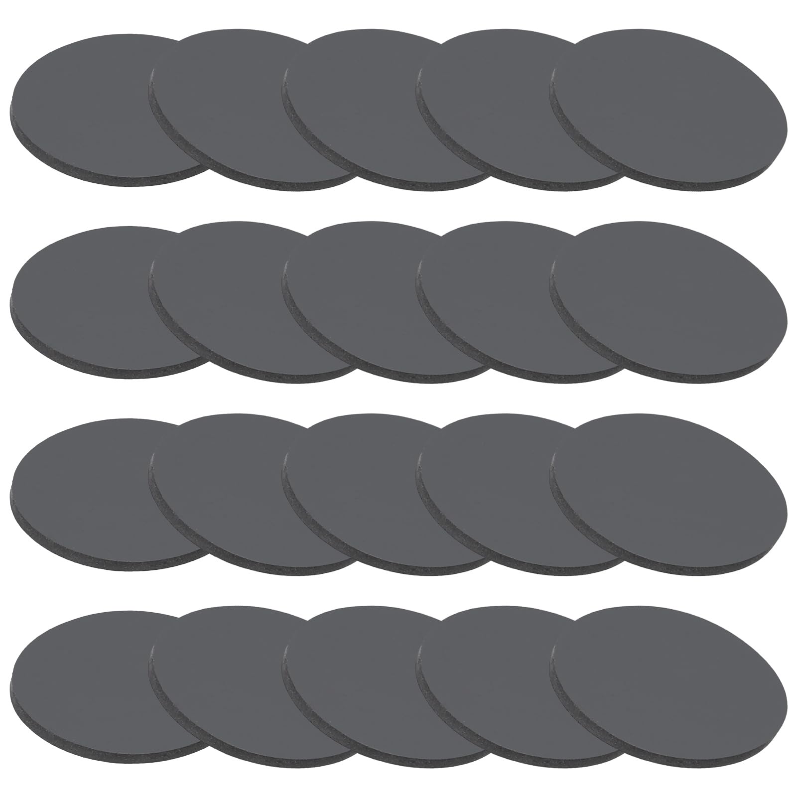 PATIKIL Rubber Solid Discs Washers, 20 Pcs 25mm OD x 1.5mm Thick Rubber Round Gasket Pad Bushings Spacer Washer for DIY Gasket Craft, Black