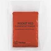 Fluorescent UV Powder Pigment | Black Light Reactive | Formaldehyde-Free &amp; ECO Friendly | Multi-Purpose Use Tint Dye (0.5 oz, Rocket Red)