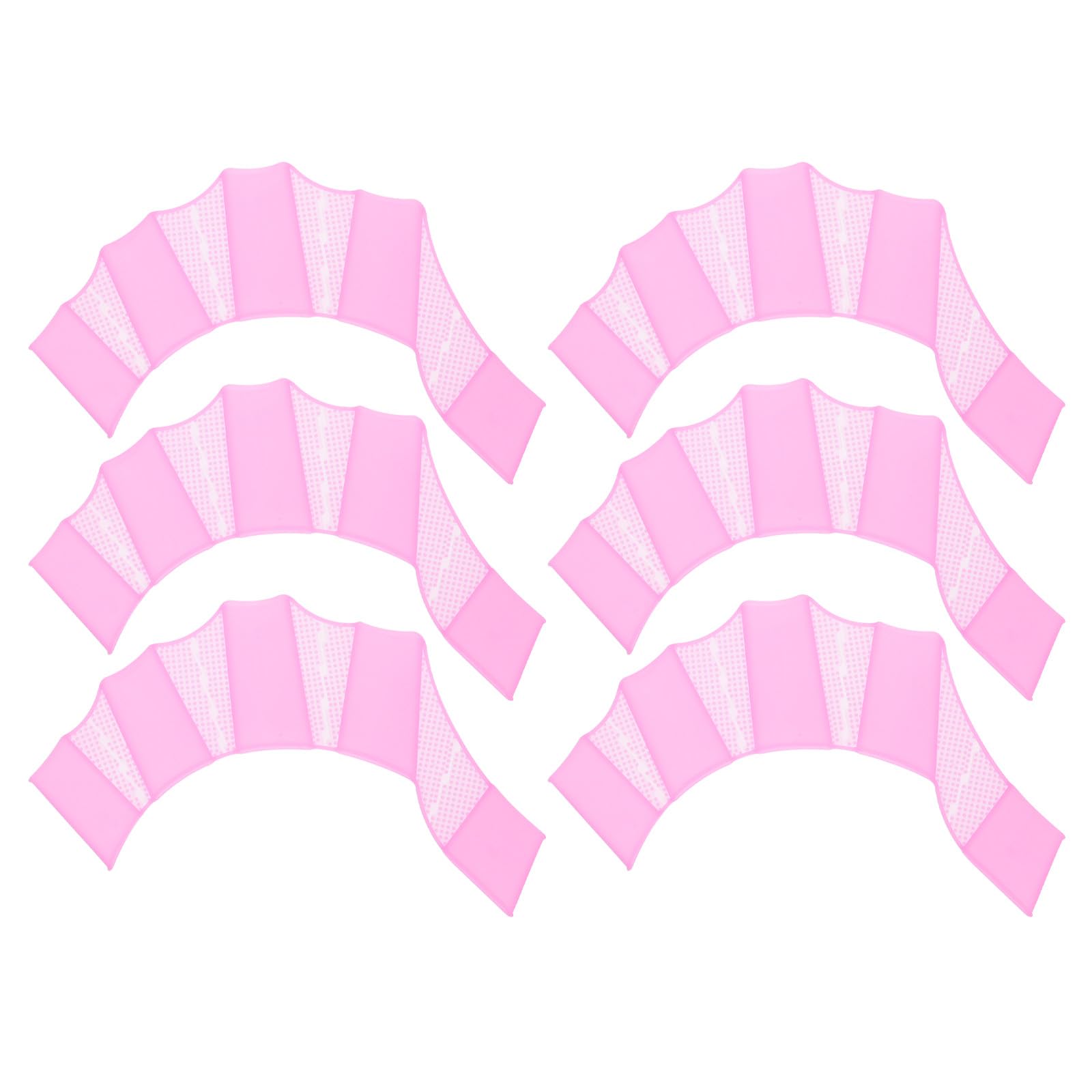 PATIKIL Silicone Swimming Gloves, 3 Pair Webbed Swim Gloves Finger Frog Type Water Resistance Gear Paddle Fins for Aquatic Training, Pink, M