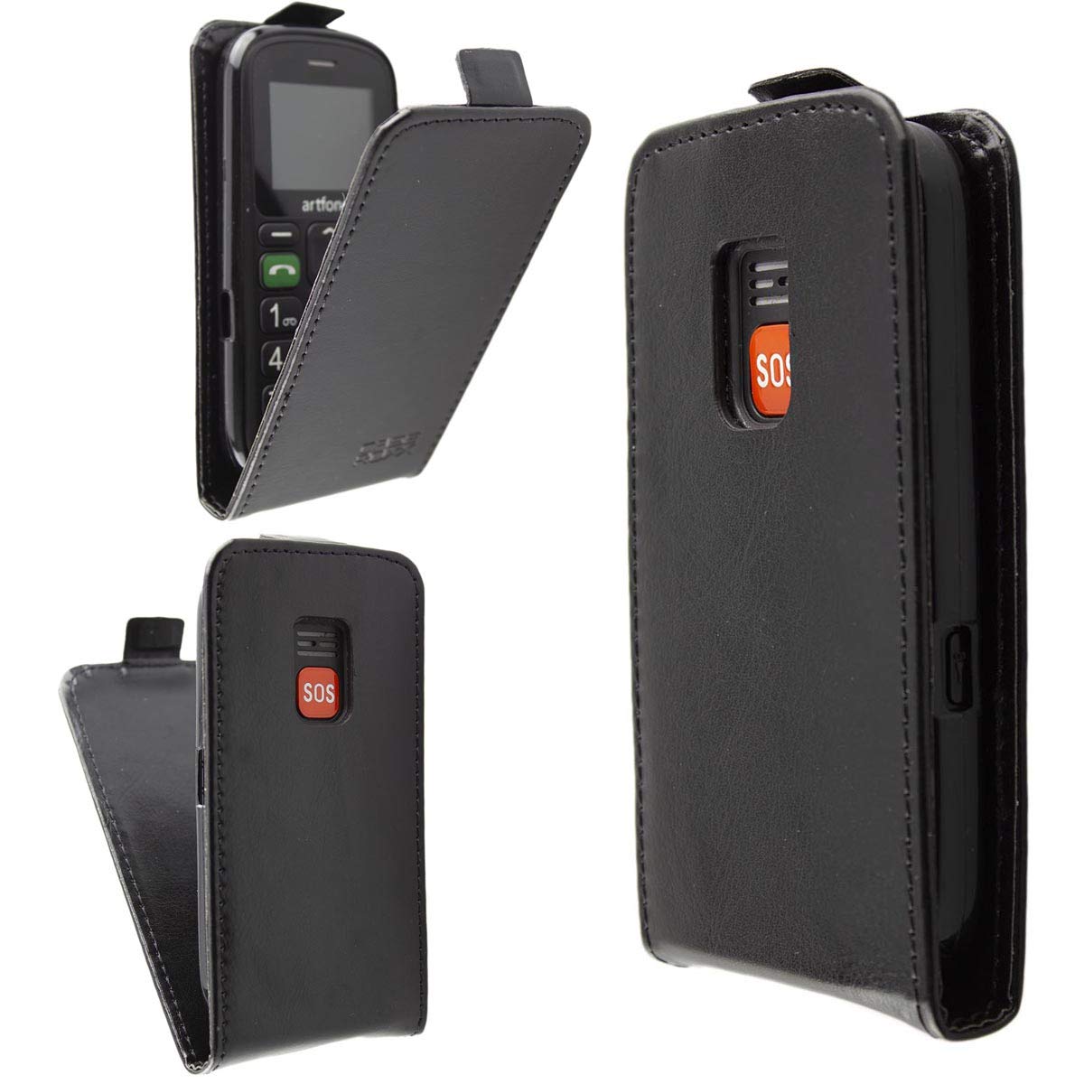 caseroxx Flip Cover for Artfone CS181, Case (Flip Cover in black)