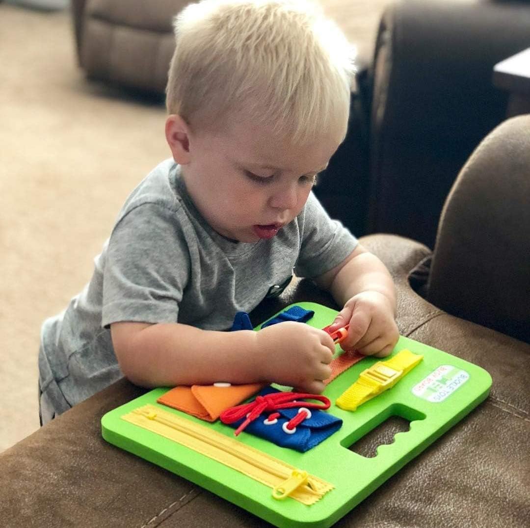 buckle toy busy board