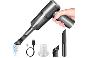 YUNYILAN Cordless Handheld Vacuum Cleaner, High Power Rechargeable Mini Portable Vacuum for Home, Office and Car Cleaning (Black)