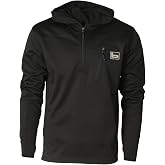 Banded Men's Hooded Mid-Layer Fleece Pullover, Warm Quiet Wind-Resistant Water-Resistant Softshell Outdoor Hunting Hoodie