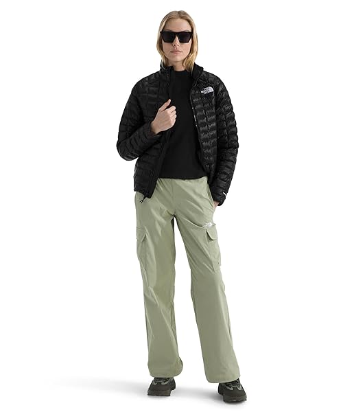 THE NORTH FACE WOMEN’S THERMOBALL INSULATED JACKET (STANDARD & PLUS SIZE) – WIND & WATER RESISTANT, SECURE ZIP POCKETS, TNF BLACK, LARGE