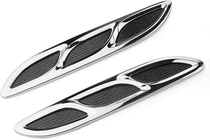 Amazon Zads 車用 ダミーダクト Abs製 メッキ カバーインテークグリル 吸気口装飾 ステッカー 汎用 外装 エアロパーツ 車 バイク