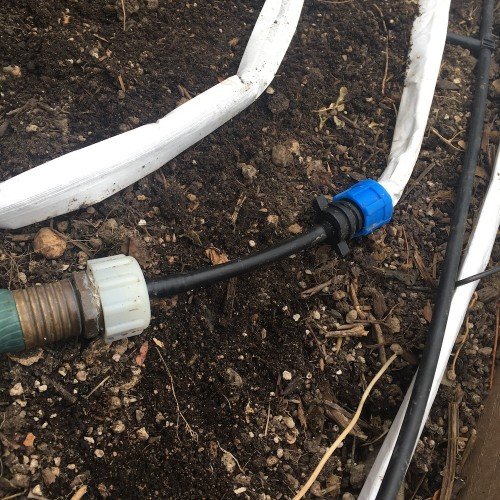 Blumat EasySoak 200' Automatic Watering Slow Soaker Hose System for Gardens, Greenhouses, and Farms - Flow Restrictor, Adapters, and Fittings Included