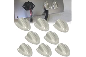 ASDMM TuoP Stainless Steel Wire Cable Hole Ventilator Cover Clam Shell Vent for Marine Boat, Small Size : 1-5/8" x 1-3/4", Large Size: 2-1/4" x 2-3/16" Optional