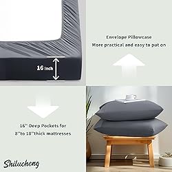 Shilucheng Tencel Sheets 4 Piece, 100% Eucalyptus