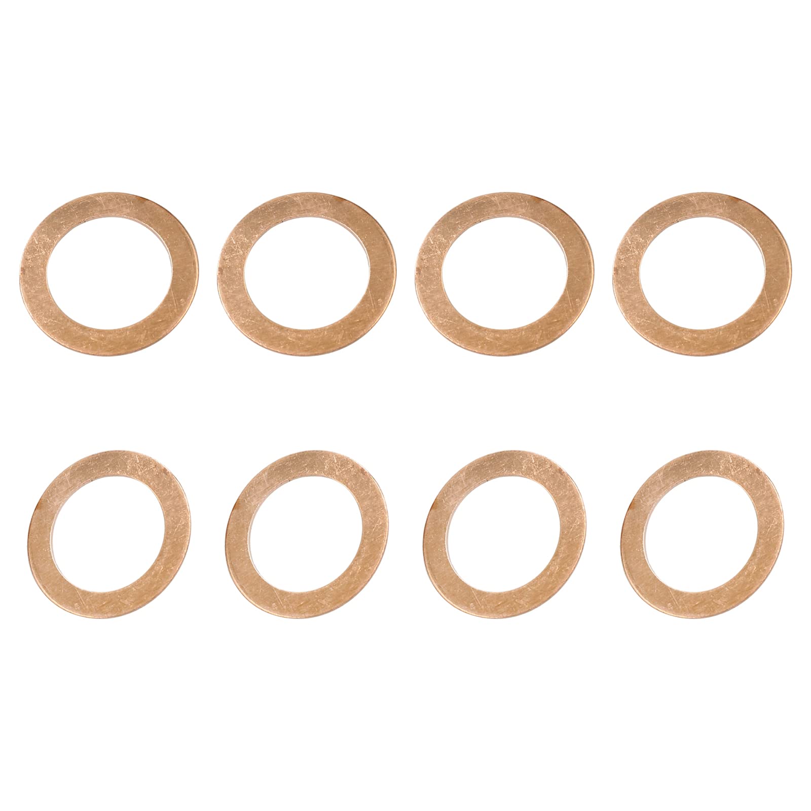 DTGN 27mmx40mmx1mm(IDxODxT) Flat Copper Sealing Washers - 8Pack - Good for Industrial Machinery M27 Screws - Copper Flat Ring Gaskets — image 1
