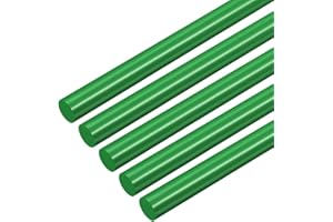 uxcell 5 Pcs Green Plastic Rods 12 x 406mm ABS Styrene Round Stick Round Solid Bar DIY Model for DIY Toys Building Making Architectural Model Making