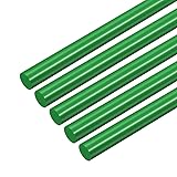 uxcell 5 Pcs Green Plastic Rods 8 x 250mm ABS
