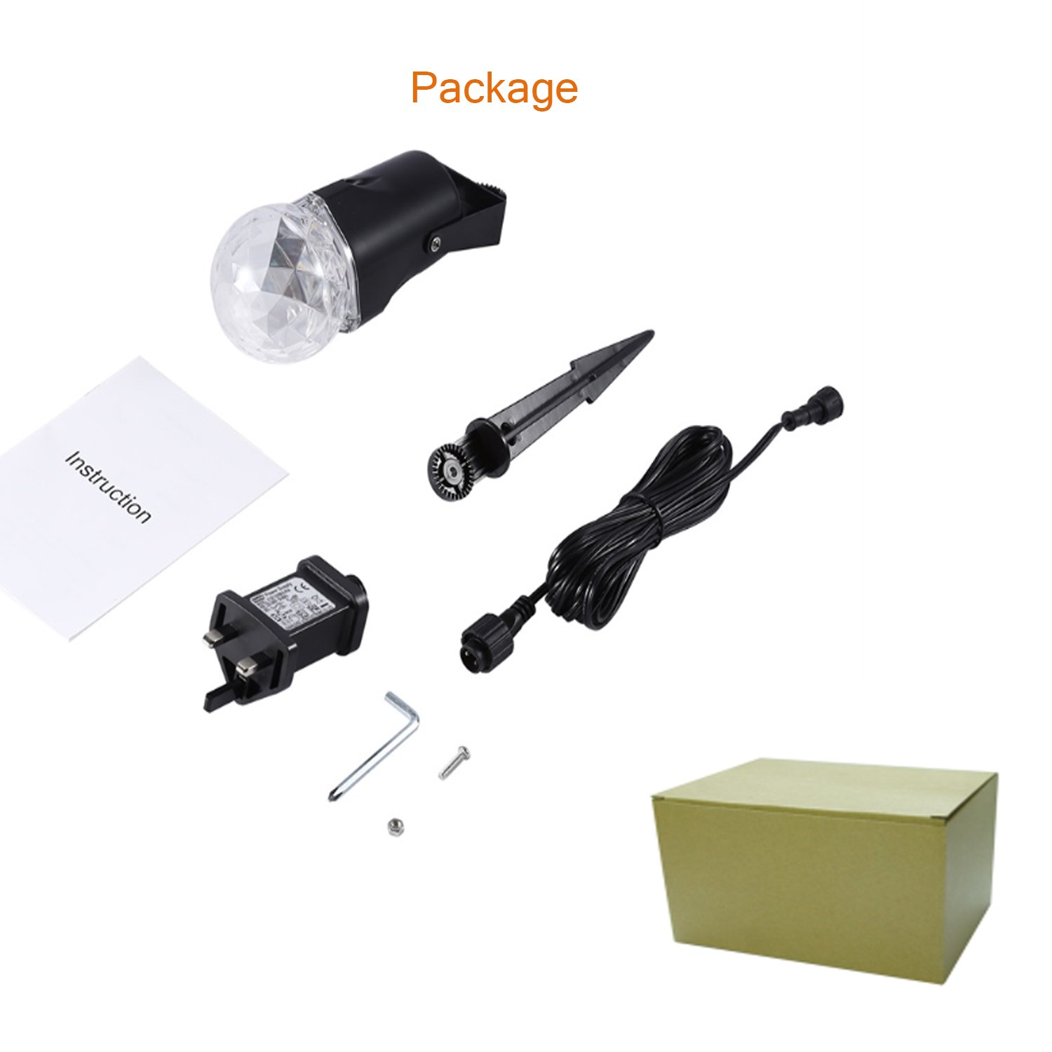 Christmas LED Flame Projector Lights for Decoration Lighting on Halloween, Holiday, Party, Garden, Christmas, Wedding, Outdoor LED Laser Flame Light Shower with Waterproof Rotating (Orange+Warm White)