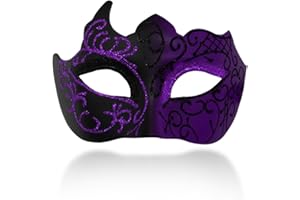 RALLEYFUN Masquerade Mask for Men Couple Venetian Mask for Halloween Mardi Gras Costume Party Prom Ball