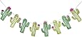 Tinksky Summer Theme Wedding Parties Decorations Double Sided Cactus Banner Pennant Tropical Party Birthday Party Festival Luau Hawaii children's party Decoration