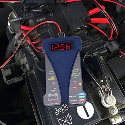 MOTOPOWER MP0514B 12V Digital Battery Tester Voltmeter and Charging