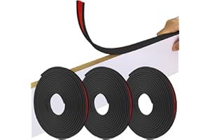 STANCE TUNING USA U-Shape Edge Banding, 16.4ft Self Adhesive Furniture Edge Protector, Countertop Edge Trim and Collapsible Edge Guards for Countertop Table Cabinets Shelves Restoration （0.35",Black)