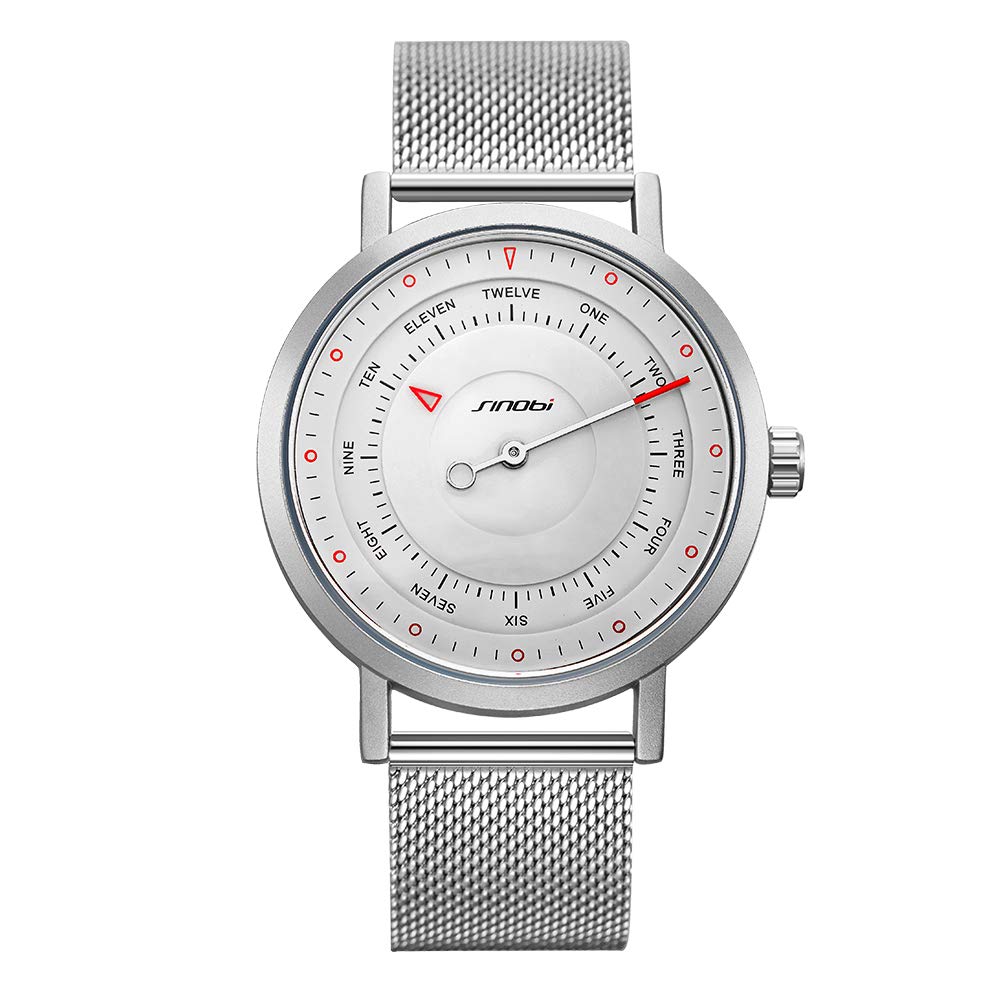 SHENGKE SINOBI Business Watches Men Fashion Original Design Watch Men Steel Mesh Men's Watch Clock Relogio Masculino Creative Wristwatch