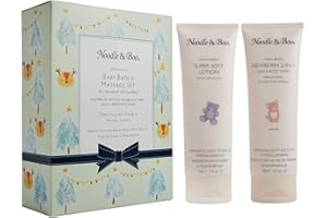 Noodle & Boo Baby Bath & Massage Gift Set – Includes 4 oz Newborn Hair & Body Wash & Super Soft Lotion, Hypoallergenic, Pediatrician-Tested, Dermatologist-Tested for Delicate and Sensitive Baby Skin