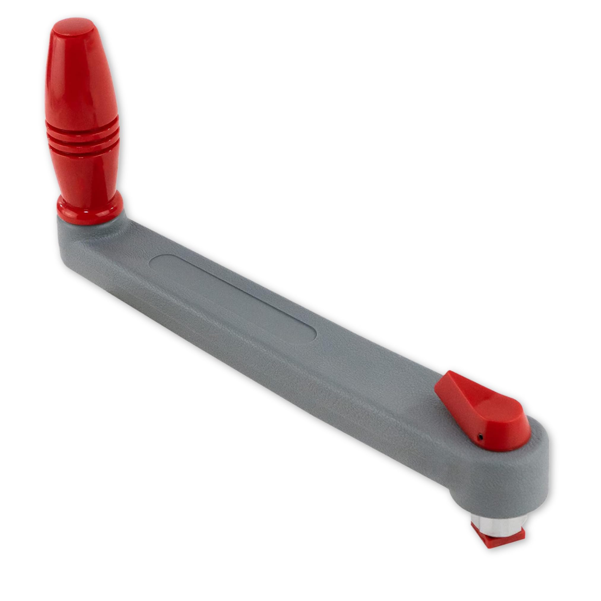 MARINEO Winch Winch Crank with Lock, Grey Red (25 cm Handle Length)