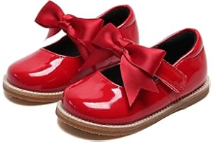 ESTINE Toddler Kids Bow School Uniform Oxford-Little Girls Flower Dress Party Shoes