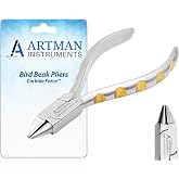 ARTMAN INSTRUMENTS Bird Beak Pliers Small Tip Loop Forming Pliers, Stainless Steel Orthodontic Bending &amp; Shaping Tool, Precision Loop &amp; Wire Forming Pliers, Golden Dot Series