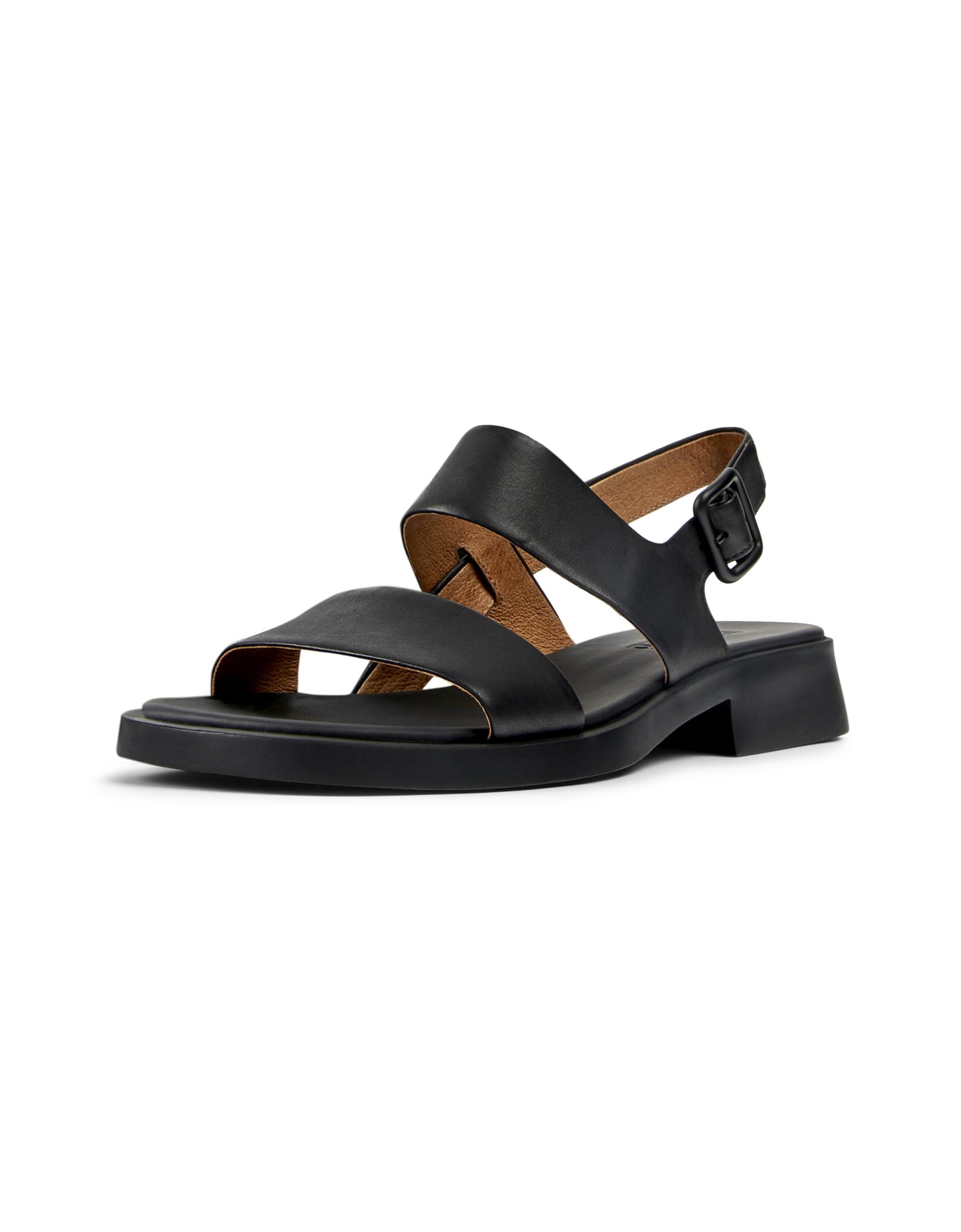 Photo 1 of Camper Women's 2-Strap Flat Sandal, Black 005, 10