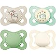 MAM Variety Pack Baby Pacifier, Includes 3 Types of Pacifiers, Nipple Shape is Developed with Dentists, 0-6 Months, Unisex, 4 Count (Pack of 1)
