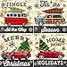 KISSBUTY 4 Pack 5D Full Drill Christmas Diamond Painting Kit, DIY Diamond Rhinestone Painting Kits for Adults and Beginner Diamond Arts Craft, 9.8 X 9.8 Inch (Cars Christmas Diamond Paintings)