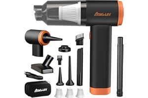 aokway Car Vacuum Portable Cordless 20000PA Powerful Suction, 7800mAh Mini Vacuum Cleaner for Car, Electric Air Duster & Blower, Mini Handheld Vacuum 4-in-1 Rechargeable for Home, Office Desk Cleaning