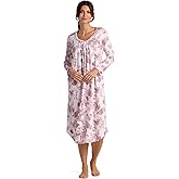 Miss Elaine Nightgown, Long Cottonessa Gown, Nightgown with Short Sleeves, Sleepwear & Loungewear