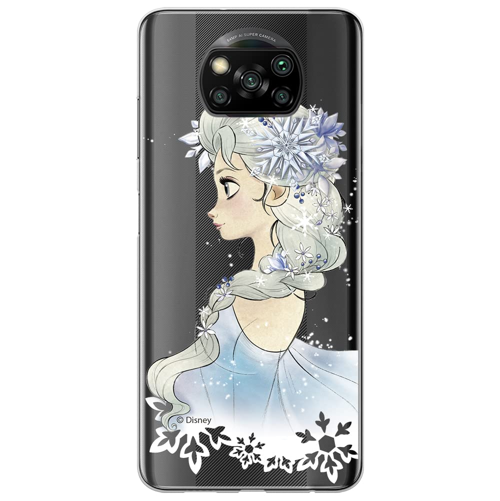 ERT GROUP mobile phone case for Xiaomi POCOPHONE X3 original and officially Licensed Disney pattern Elsa 010 optimally adapted to the shape of the mobile phone, partially transparent