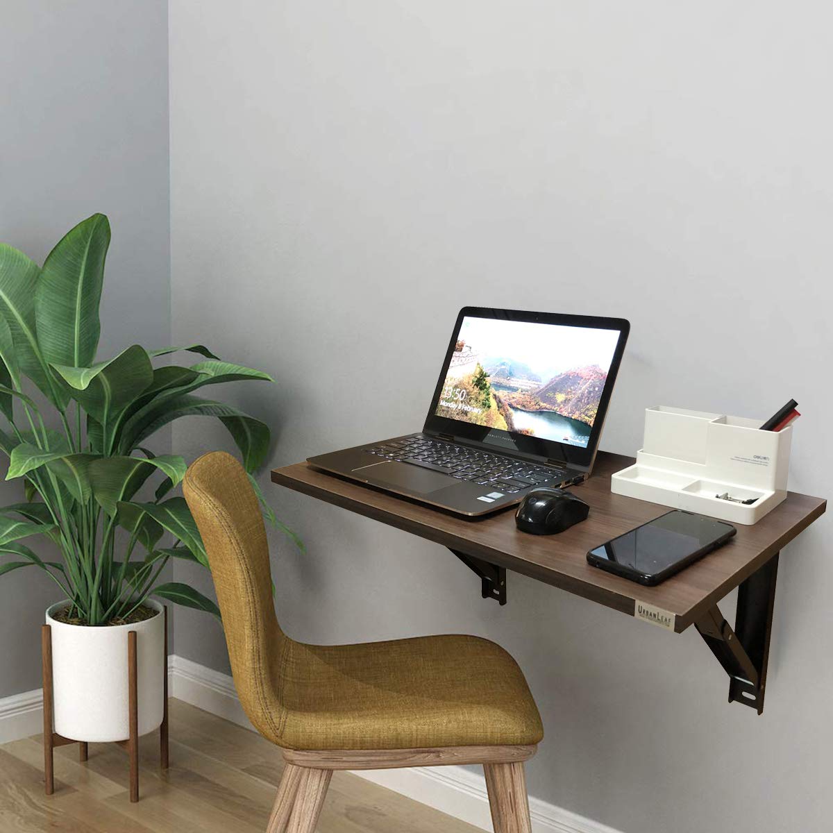 UrbanLeaf Folding Wall Mounted Study Table/Office Table Stand/Laptop