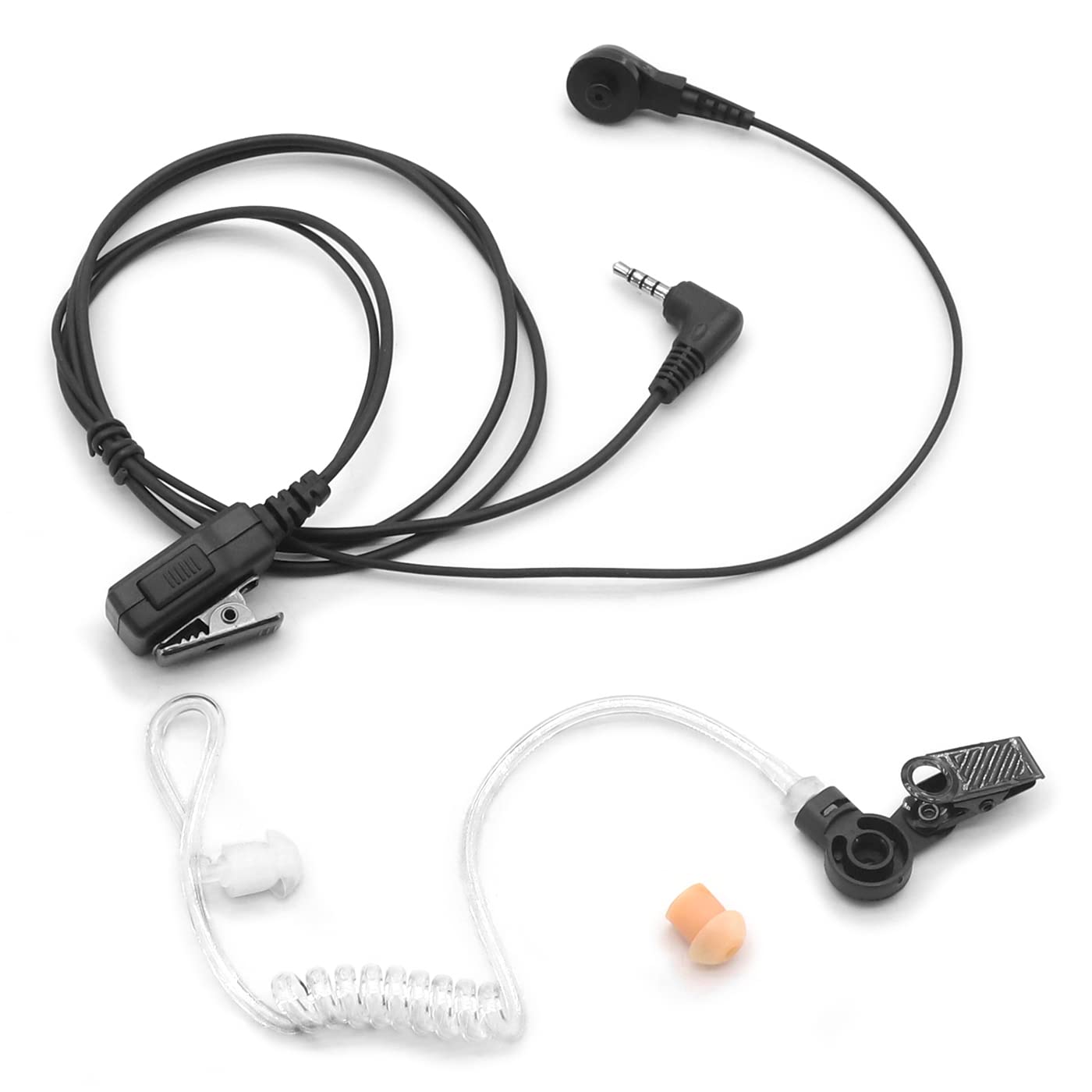 SUNDELY® Earpiece Headset for Yaesu Vertex Standard Radio VX-1R VX-5R VX-150 VX-231 VX-354 VX-400 VXF-1 FT-50R FT-60R FT-70D 3.5mm 1-pin (4 pole) Walkie Talkie FBI Style Covert Acoustic Air Tube PTT